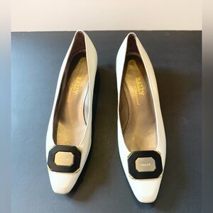 Bally leather kitten heels